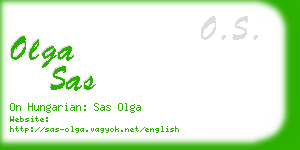 olga sas business card
